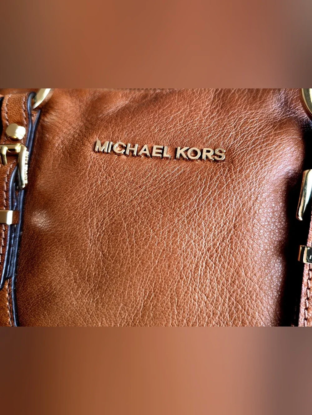 Michael Kors Medium Leigh Vintage Leather Satchel / Crossbody